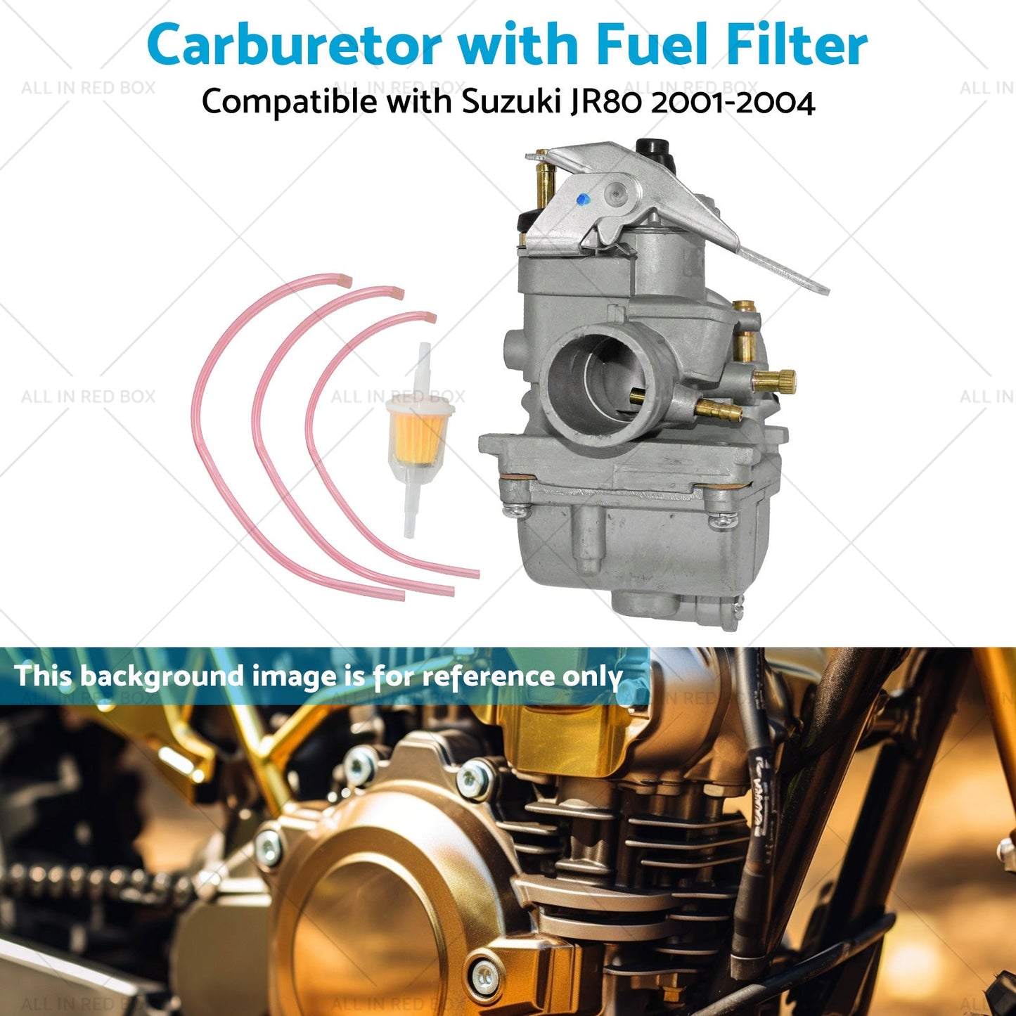 1x Carburetor with Fuel Filter Assembly Suitable for Suzuki JR80 2001-2004 Bike-4