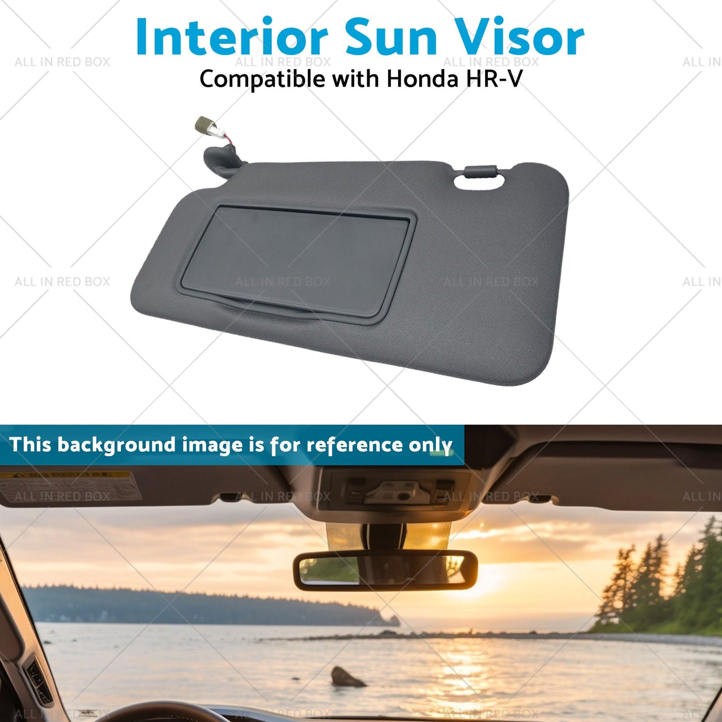 Driver Side Interior Sun Visor Suitable for 2016-2022 83280-T7W-A12ZA Honda HR-V-4