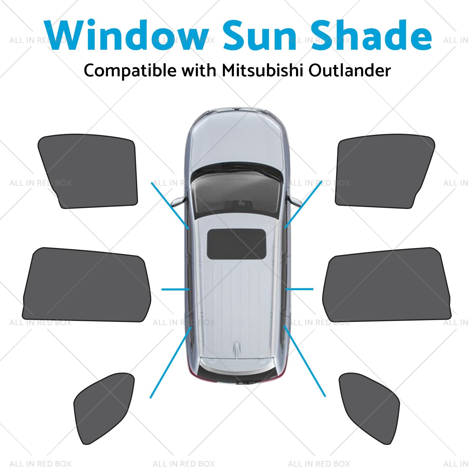 Car Window Magnetic Mesh Sun Shades Suitable for Mitsubishi Outlander 2021-23-2