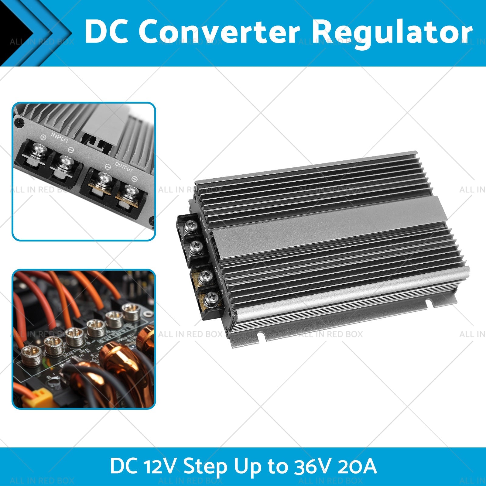 Waterproof DC-DC 12V Step Up to 36V 20A Converter Regulator Car Power Supply-1