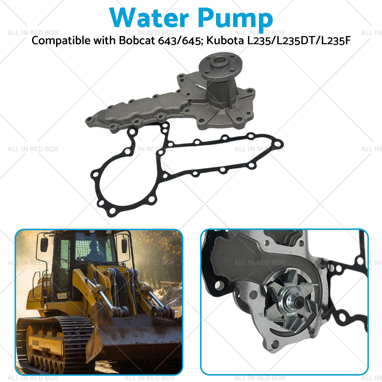 Water Pump Suitable For Bobcat Kubota D1102 D1302 D1402 V1502 V1702 V1902 V2203-4