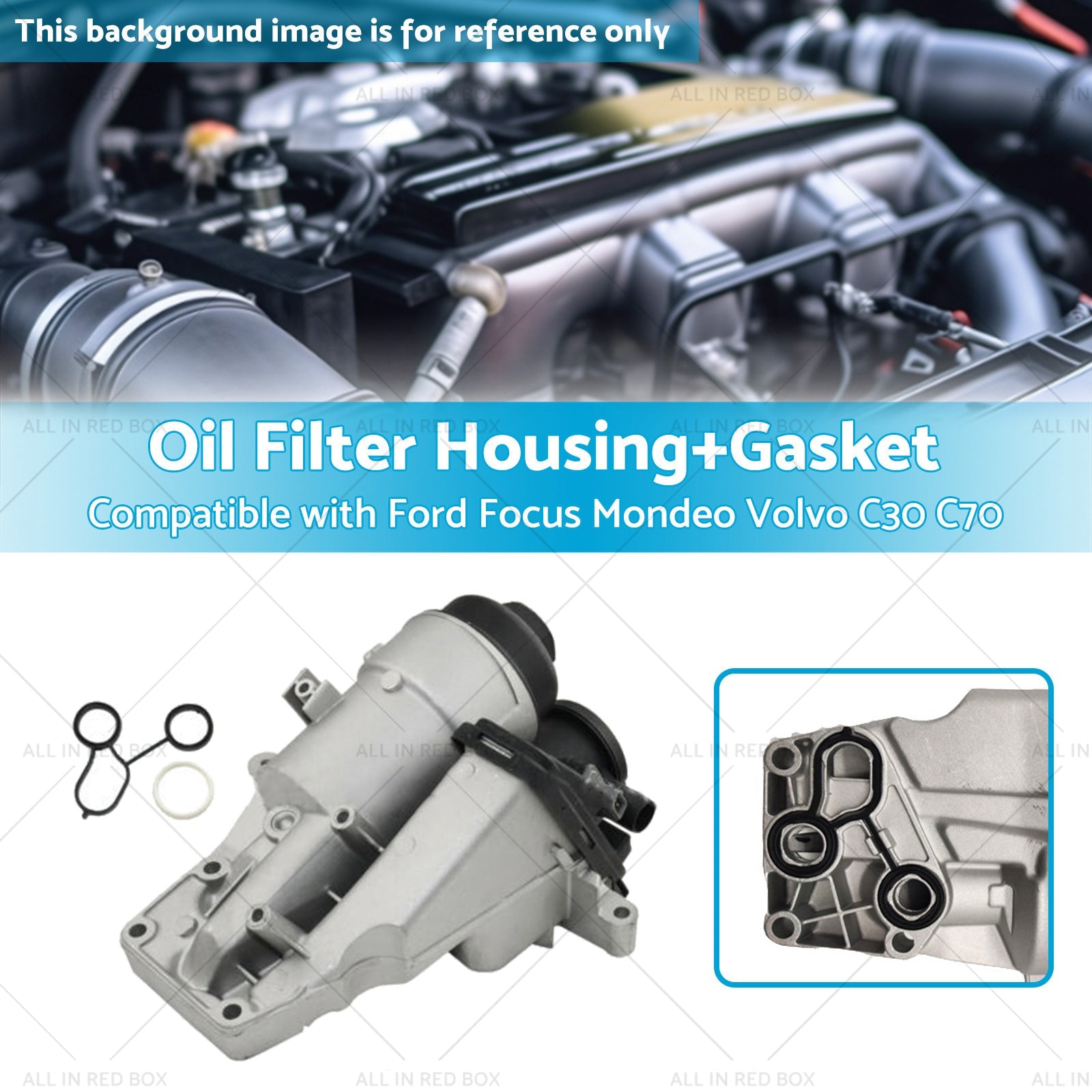 Valve Oil Trap Oil Filter Housing Suitable for Volvo C30 C70 V50 04-15 31338685-2