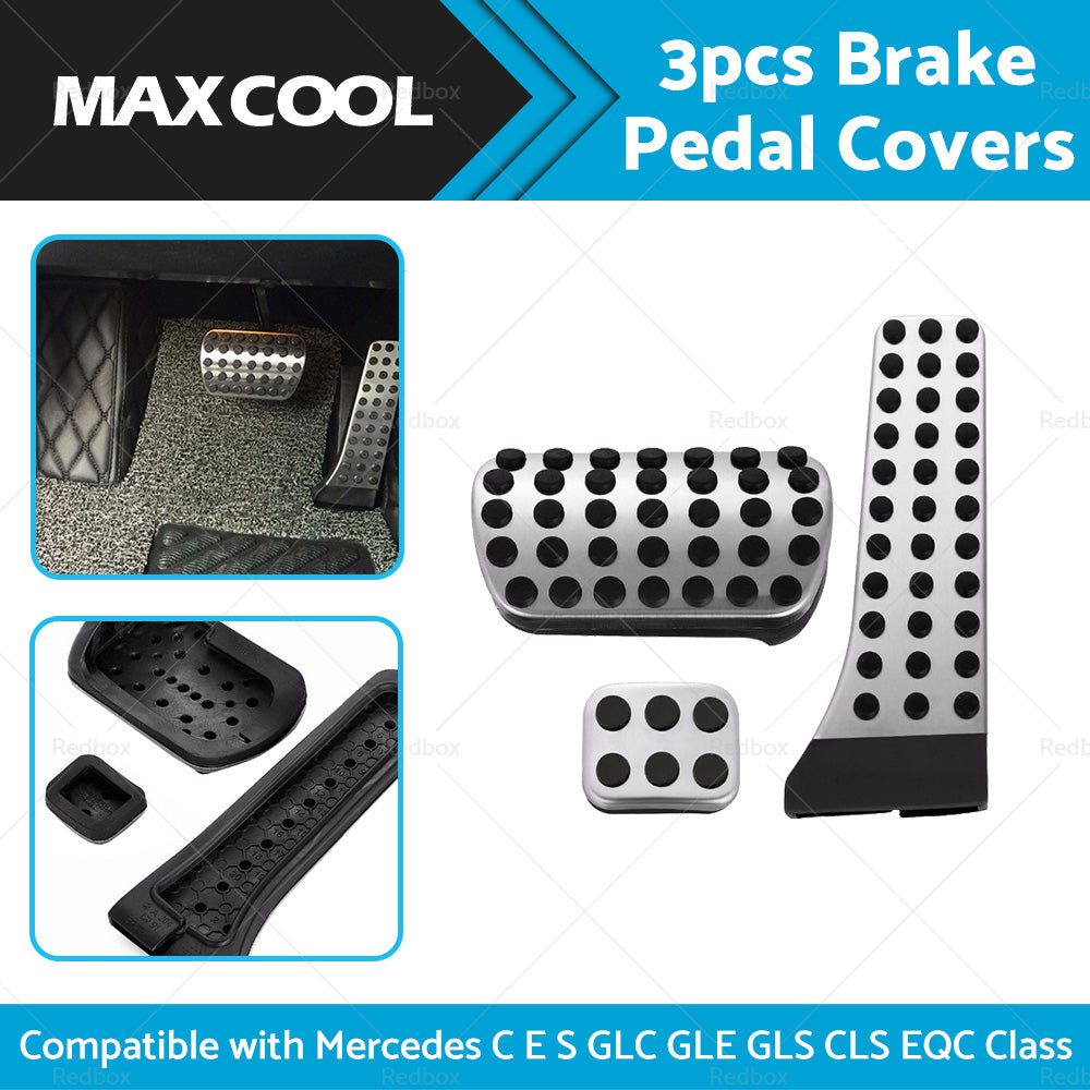3PCS Brake Pedal Pad Cover Suitable For Mercedes C E S GLC GLE GLS CLS EQC Class-1