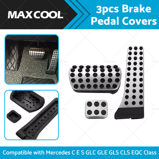3PCS Brake Pedal Pad Cover Suitable For Mercedes C E S GLC GLE GLS CLS EQC Class-1