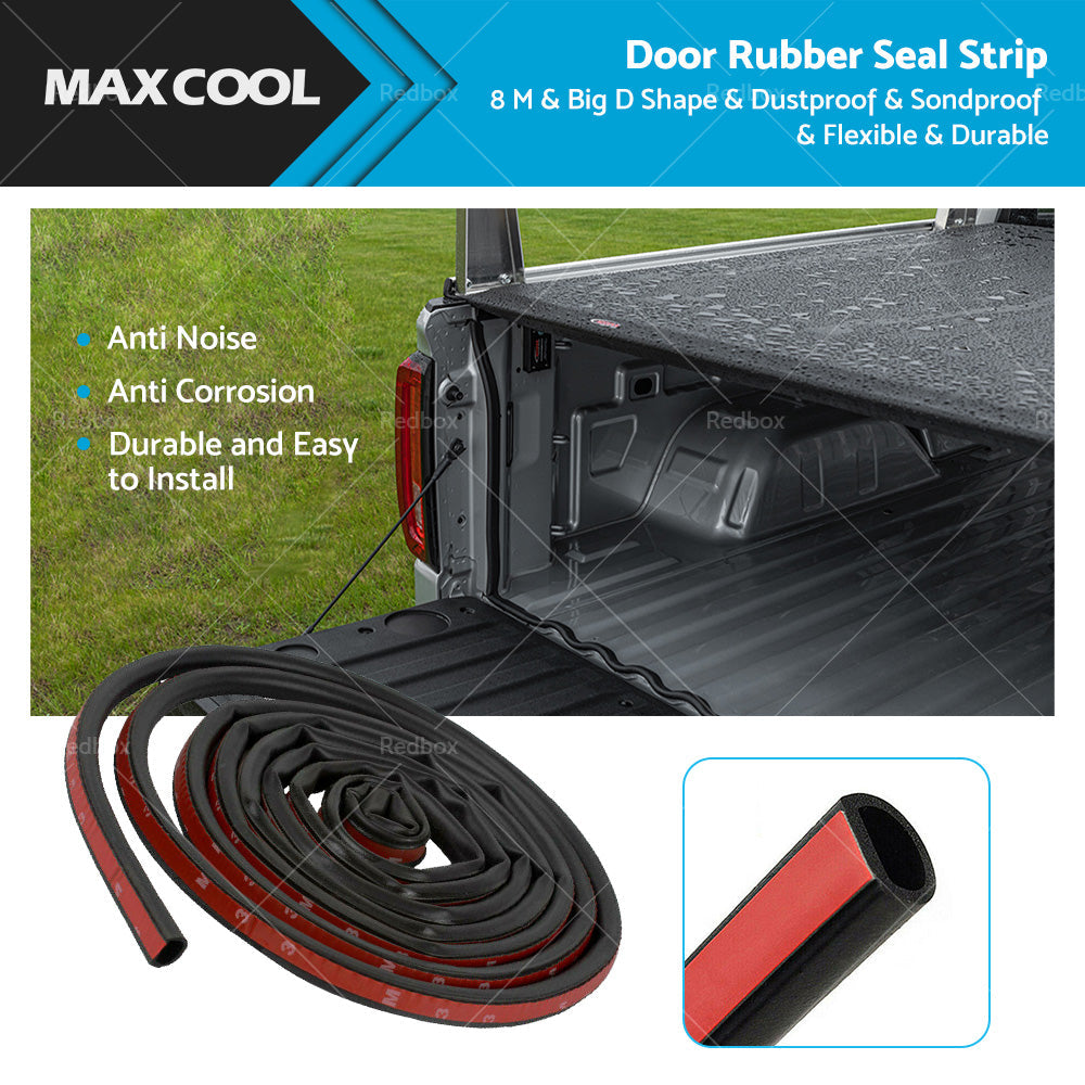 8M Big D shape Car Truck Motor Door Rubber Seal Strip Weatherstrip Seals AU-0