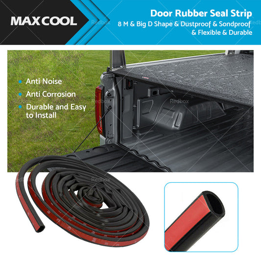 8M Big D shape Car Truck Motor Door Rubber Seal Strip Weatherstrip Seals AU-0