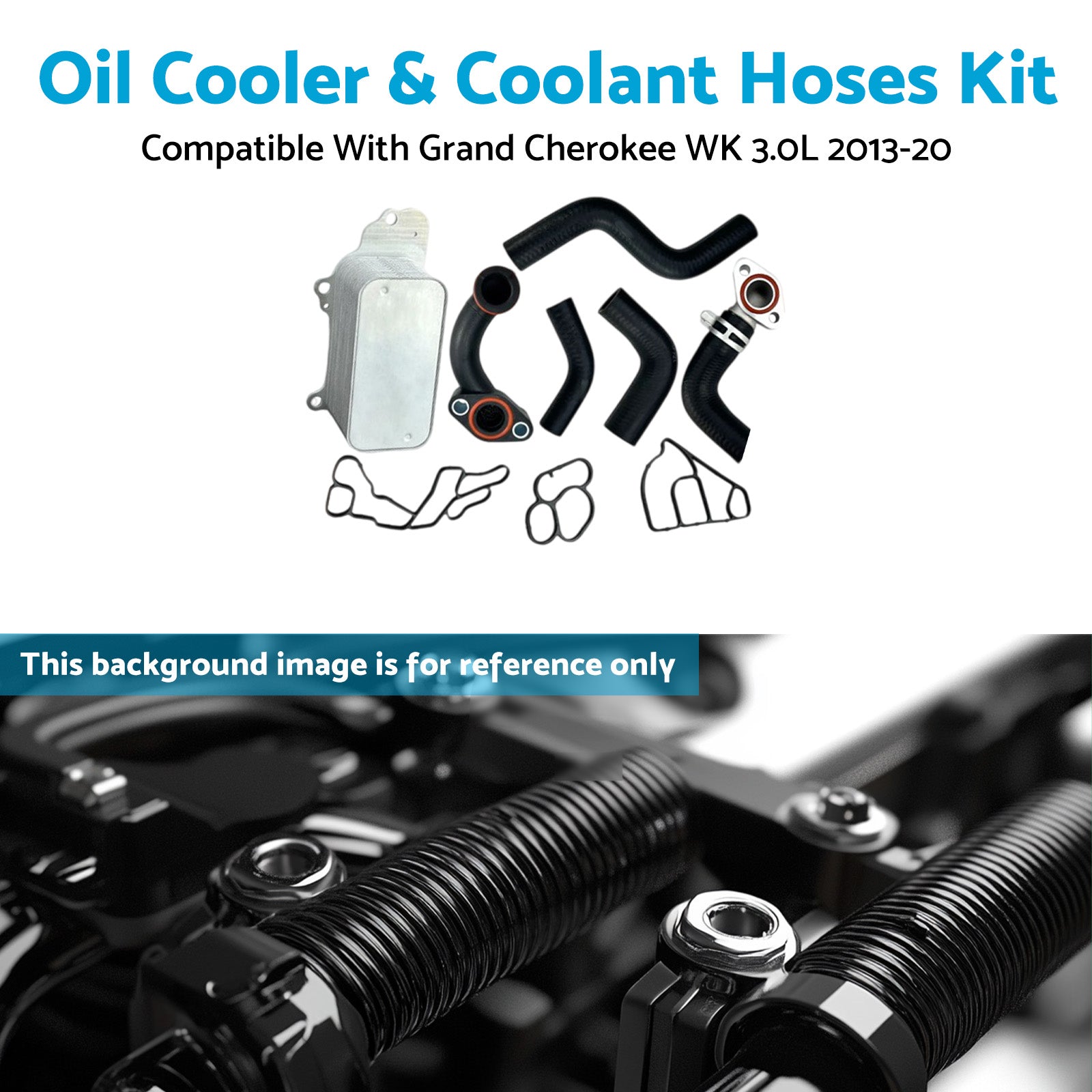 Oil Cooler & Coolant Hose Set Suitable For Jeep Grand Cherokee 3.0L Eco Diesel-2