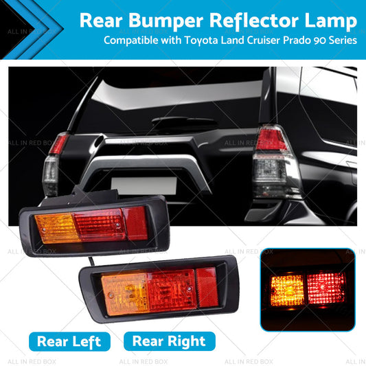 2x Rear Bumper Light Reflector Lamps Suitable for Land Cruiser Prado J90 95 LR-0