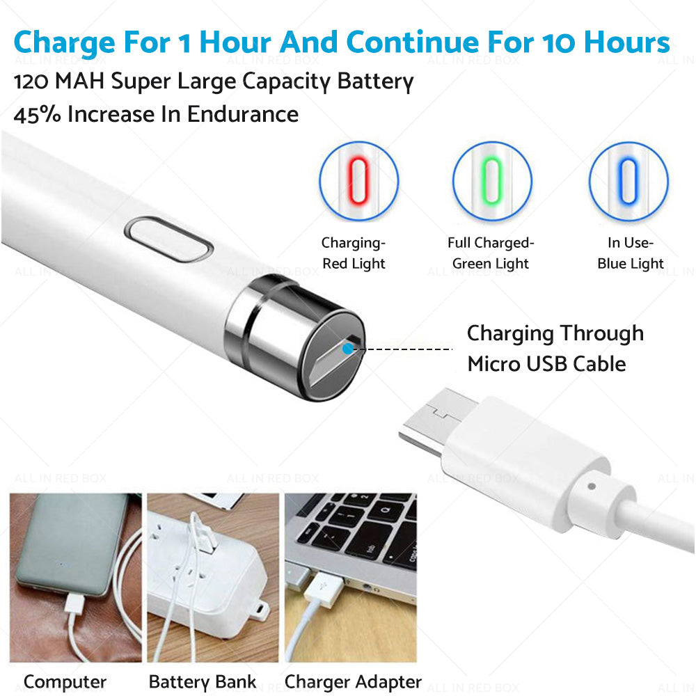 Stylus Pen Pencil Suitable For Apple iPad 9th/8th/7th/6th/iPad Pro 2018-2021/mini 6/5/Air-4