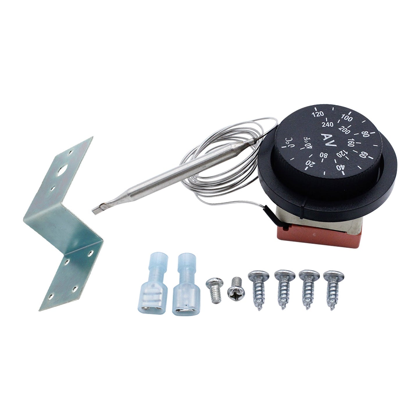 12V Adjustable Fan Thermostat Controller Kit Suitable For AU Adjustable Fan Thermostat Switch Temperature Control Probe 0-120°C-1