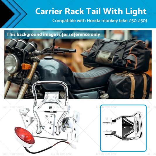 Rear Carrier Rack Tail Light Suitable For Honda Z50J Monkey Gorilla Motorcycle-0