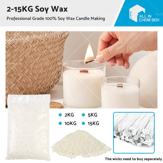 5KG Bulk 100percent Pure Soy Wax Natural Kosher Candle Making Supplies Crafts AU-0