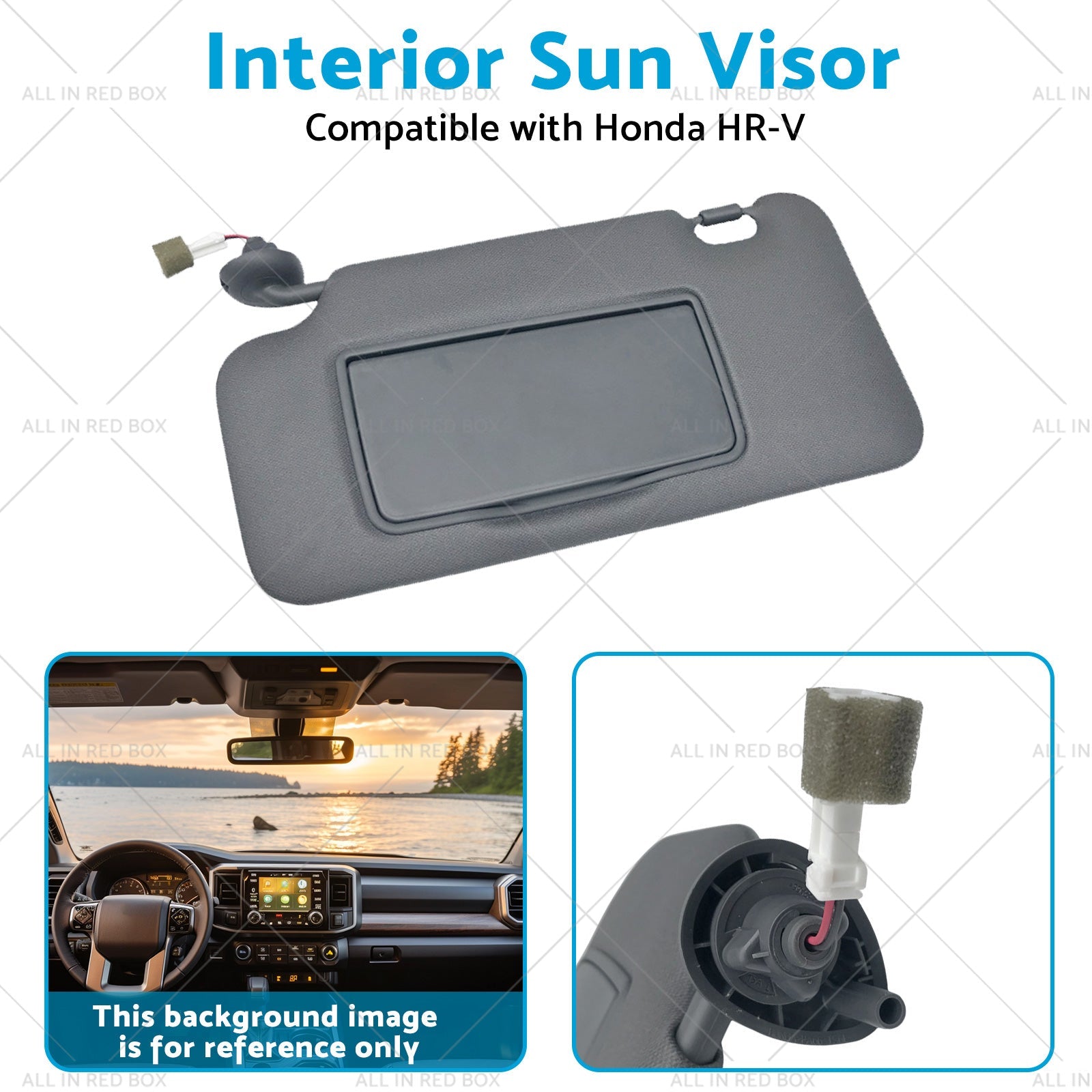 Driver Side Interior Sun Visor Suitable for 2016-2022 83280-T7W-A12ZA Honda HR-V-3