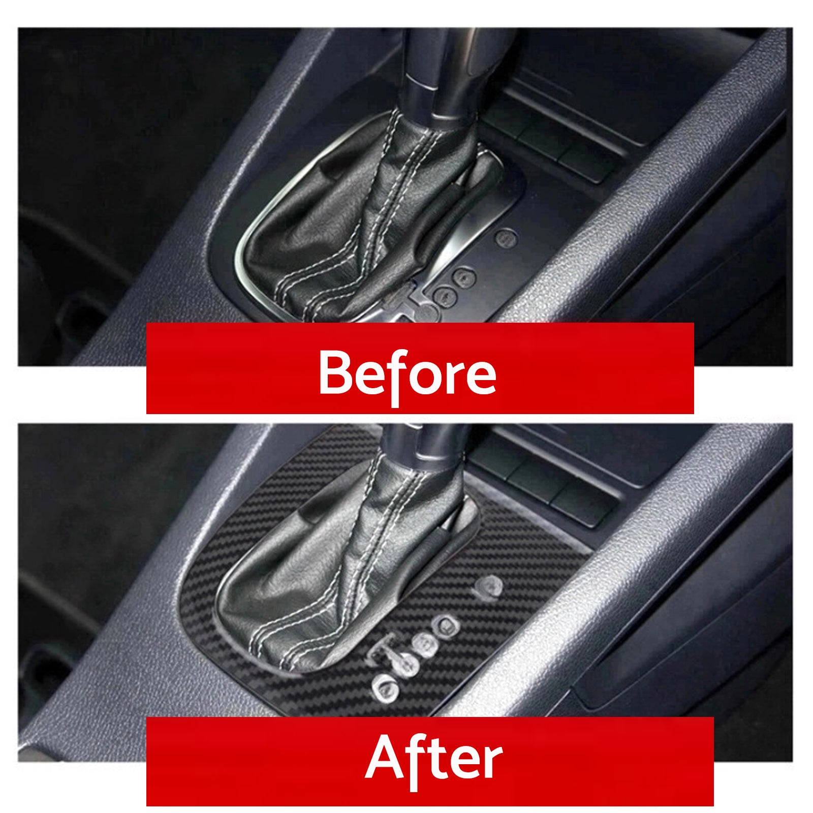 Carbon Gear Shift Panel Cover Trim Suitable For VW Golf 6 MK6 GTI RHD 2008-2013-4