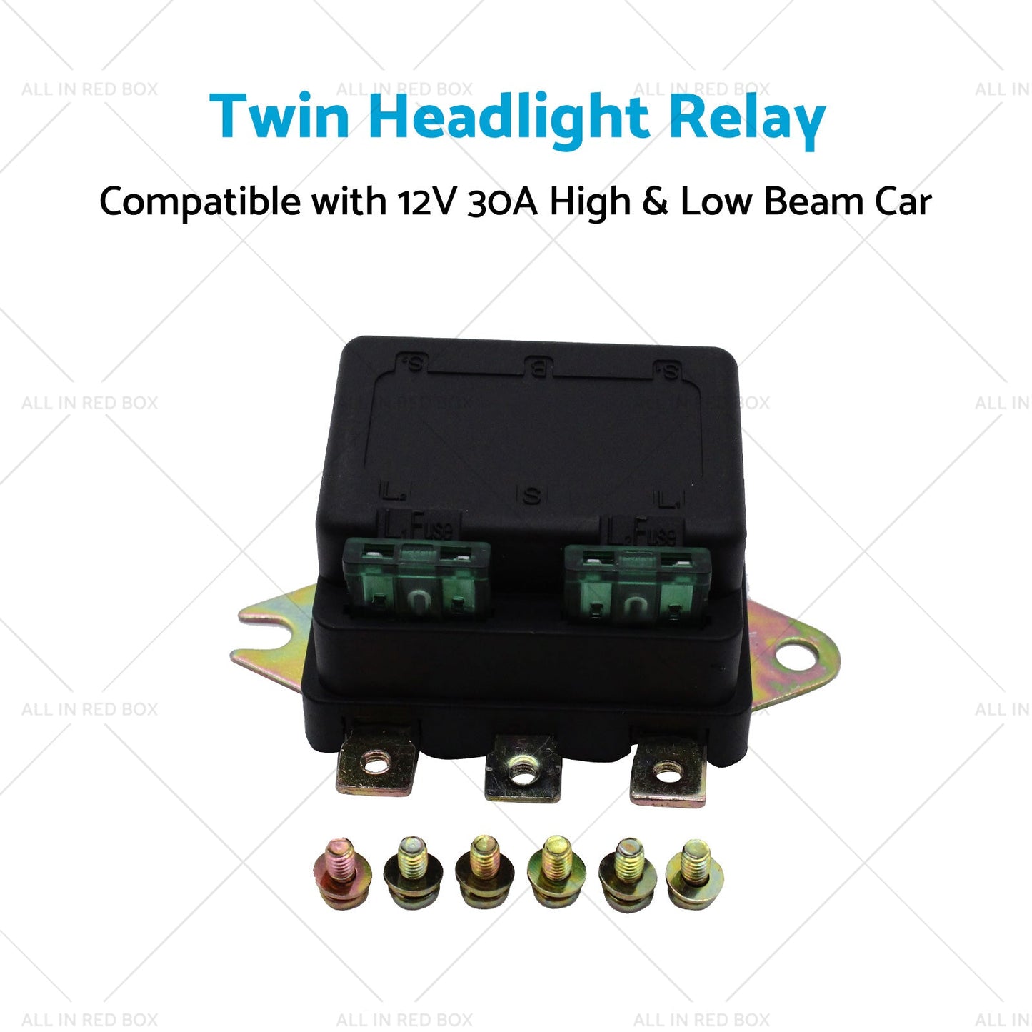 Universal Twin Headlight Relay 12V 30A High  and  Low Beam Car Accessory NLR-132-3