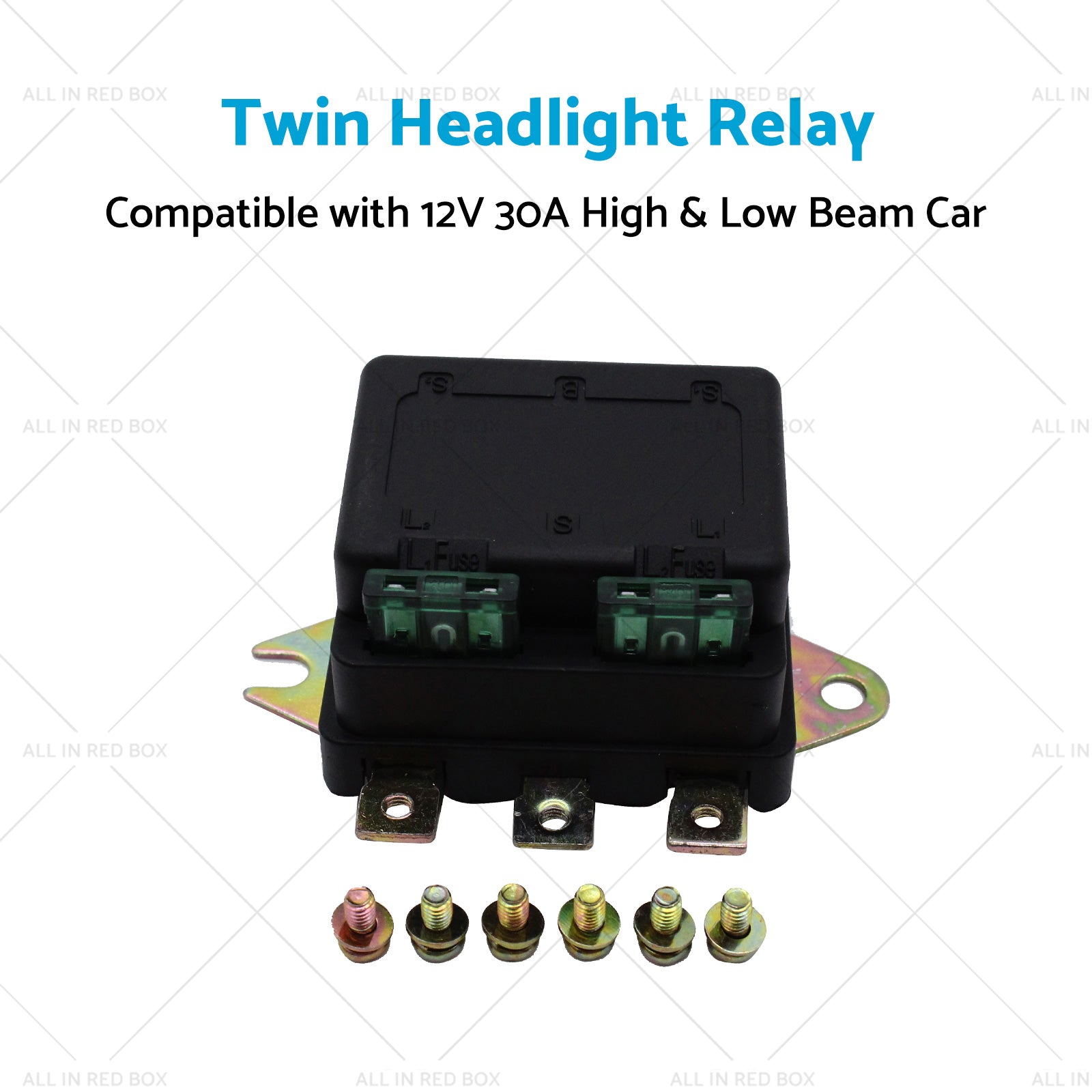 Universal Twin Headlight Relay 12V 30A High  and  Low Beam Car Accessory NLR-132-3