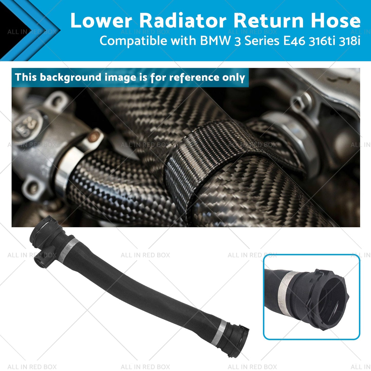 17127516416 Lower Radiator Return Hose Suitable for BMW 3 Series E46 316ti 318i-0