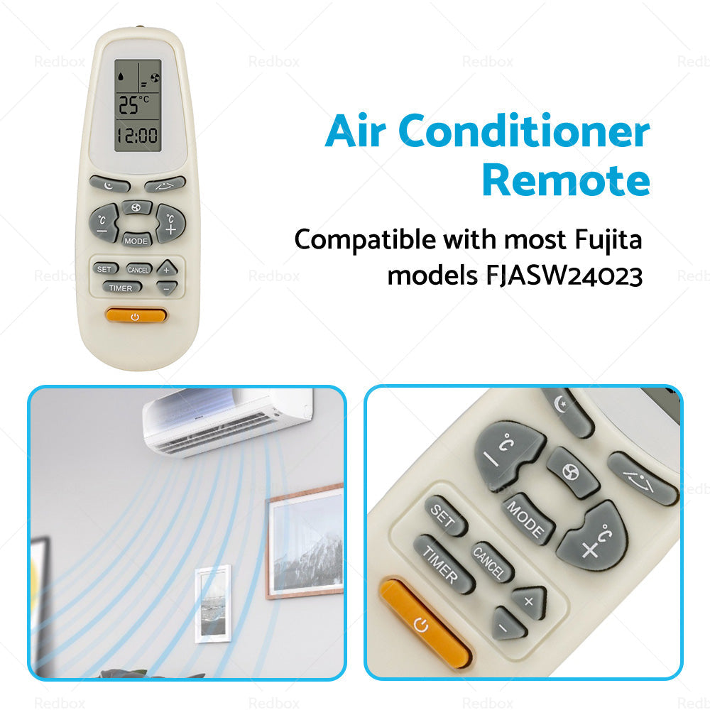 Air Conditioner Remote Control Replacement Suitable for Fujita models FJASW24023-4