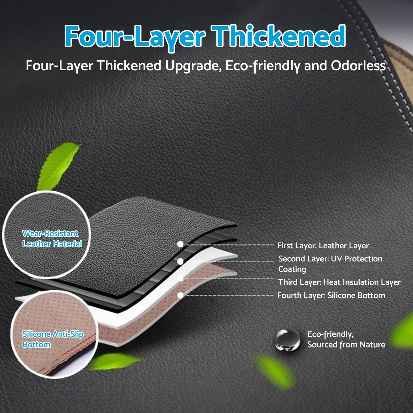 Dash Mat Non-Slip Microfiber Leather Black Suitable For LDV D90 2.0L 2017-2024-3