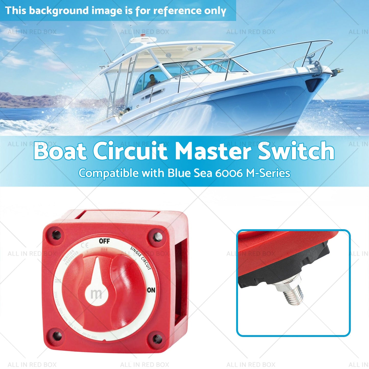 Boat Circuit Master Switch Suitable for Blue Sea 6006 M-Series Battery On Off-2