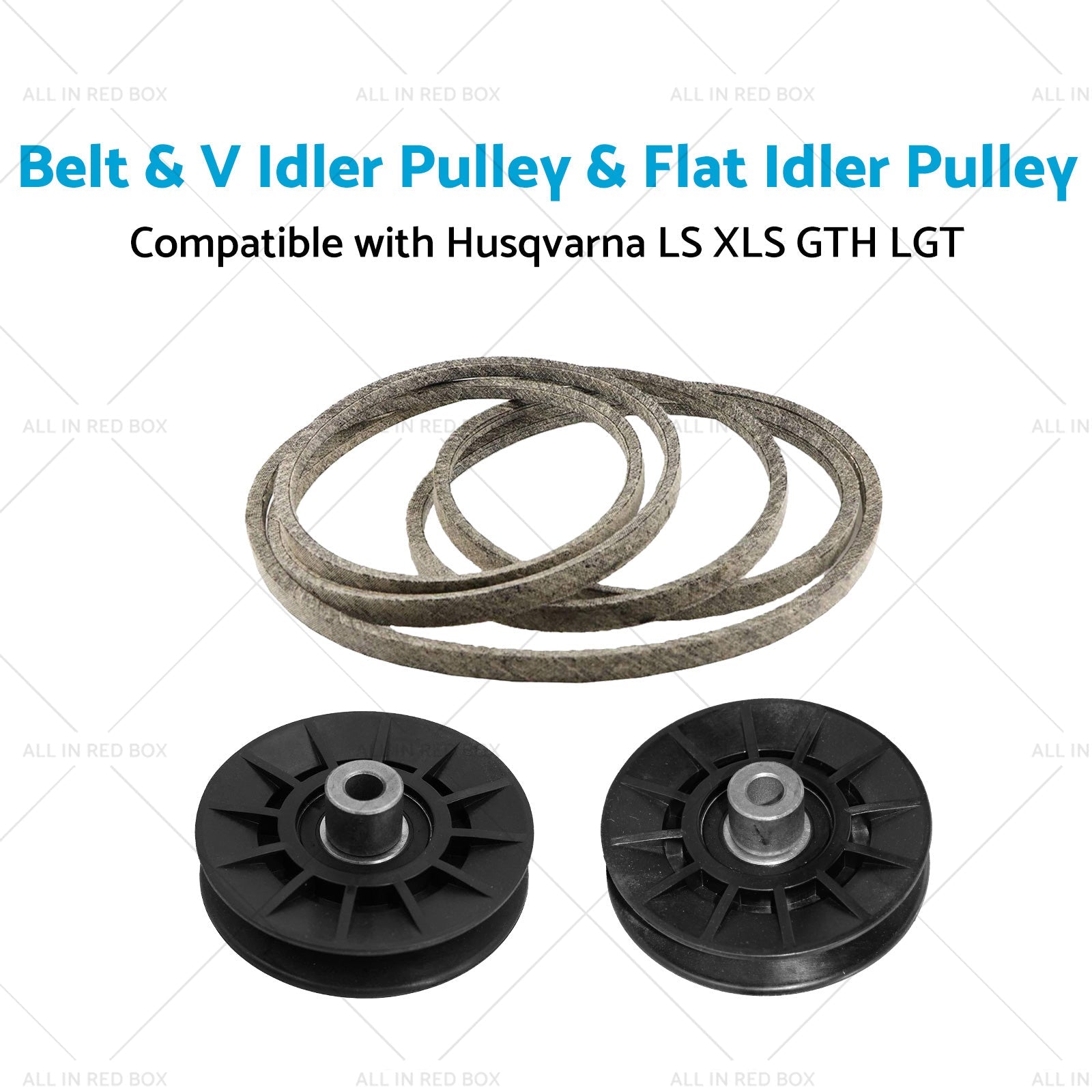 Belt  and  V Idler Pulley  and  Flat Idler Pulley Suitable For Husqvarna LS XLS GTH LGT-1