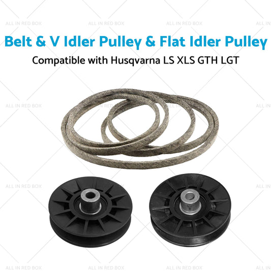 Belt  and  V Idler Pulley  and  Flat Idler Pulley Suitable For Husqvarna LS XLS GTH LGT-1