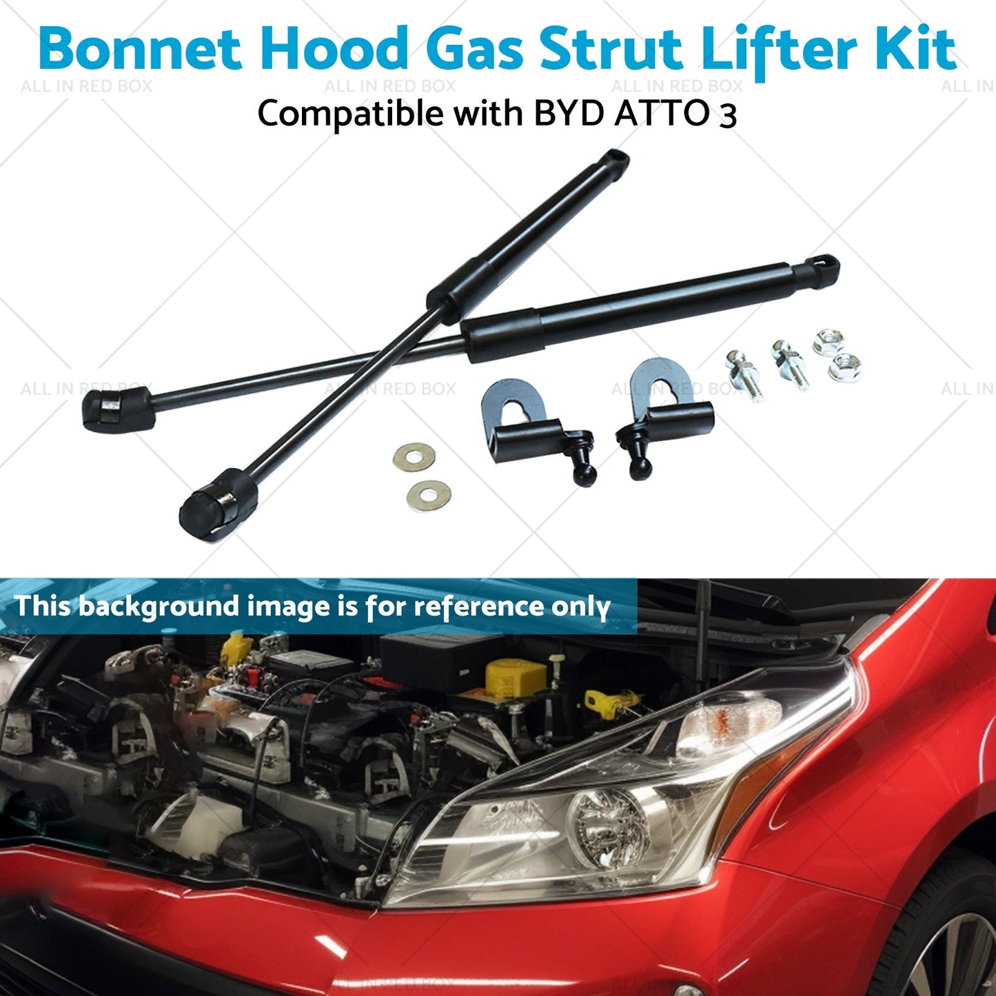 Bonnet Hood Gas Strut Lifter Kit Suitable for BYD ATTO 3 Drilling or welding 21-23-4