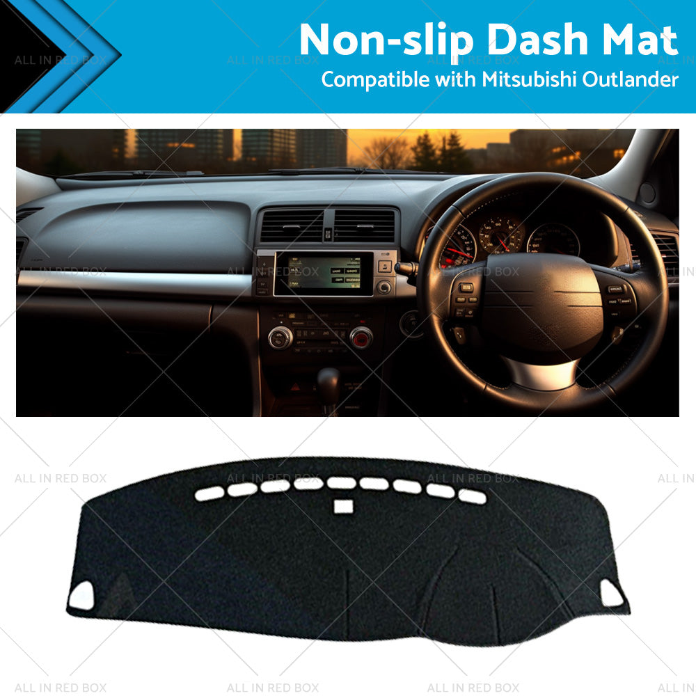 Black Non-Slip Dash Mat Cover Suitable For Mitsubishi Outlander 2006-2012-0