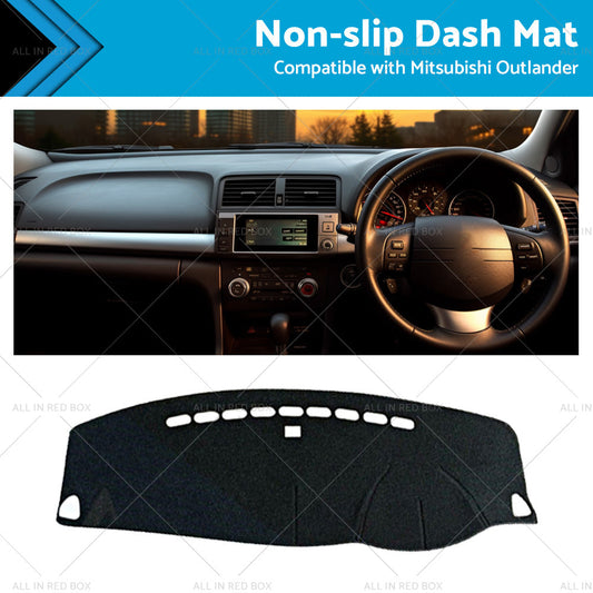 Black Non-Slip Dash Mat Cover Suitable For Mitsubishi Outlander 2006-2012-0
