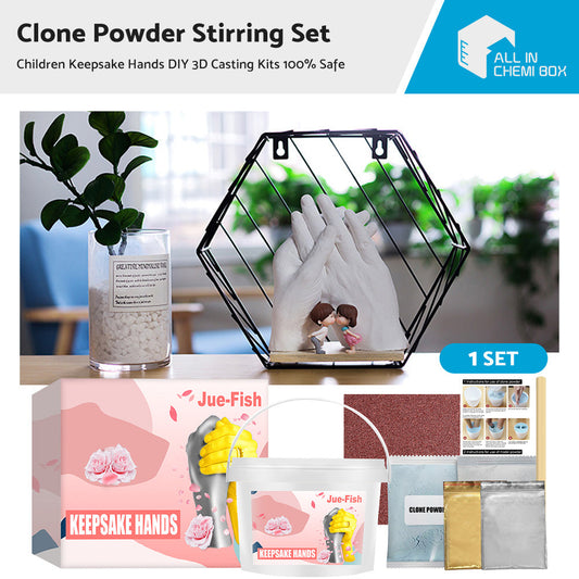 3D Clone Powder Stirring Set Children Keepsake Hands DIY Casting Kits 100percent Safe-1