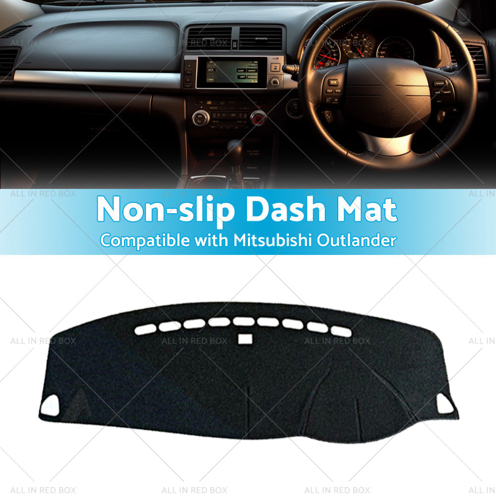 Black Non-Slip Dash Mat Cover Suitable For Mitsubishi Outlander 2006-2012-2