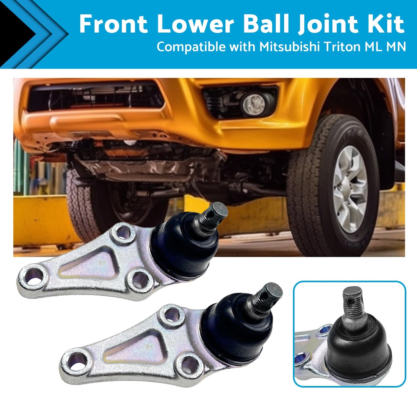 2PCS Front Lower Ball Joint Kit Suitable for Mitsubishi Pajero III Wagon L200-4