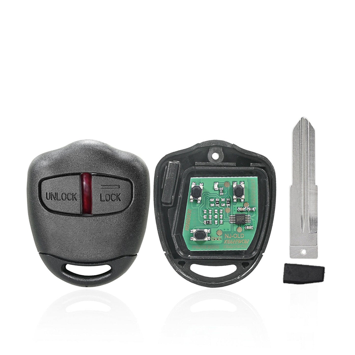 2 Buttons 433MHz Complete Remote Car Key Suitable For Mitsubishi Triton Pajero Outlander-3