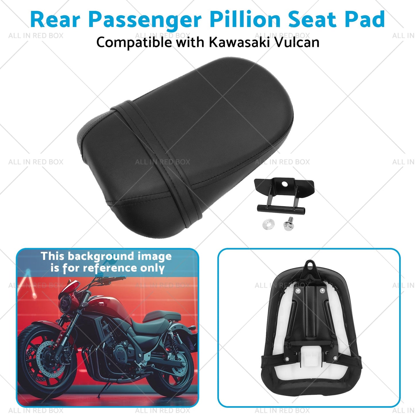 Rear Passenger Pillion Seat Pad Suitable for Kawasaki Vulcan VN650 S650 15-21-3