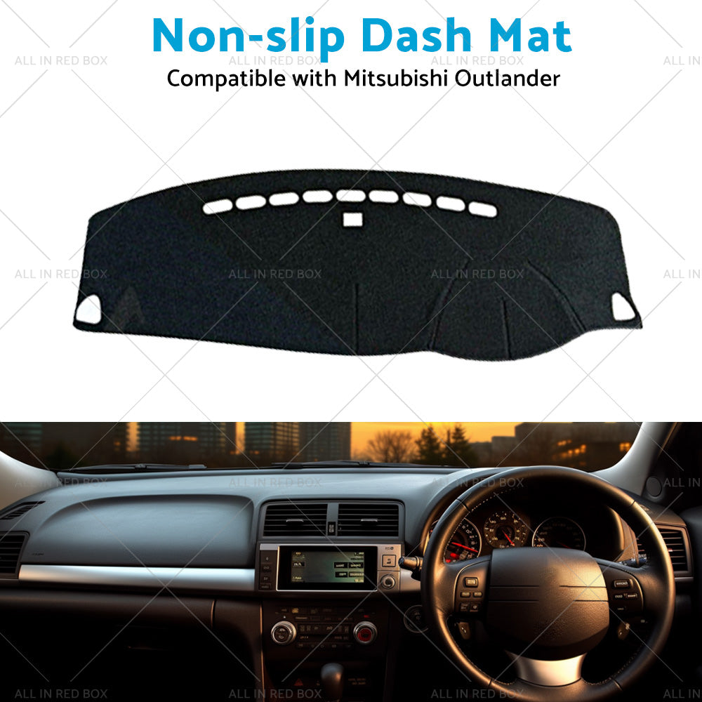 Black Non-Slip Dash Mat Cover Suitable For Mitsubishi Outlander 2006-2012-3