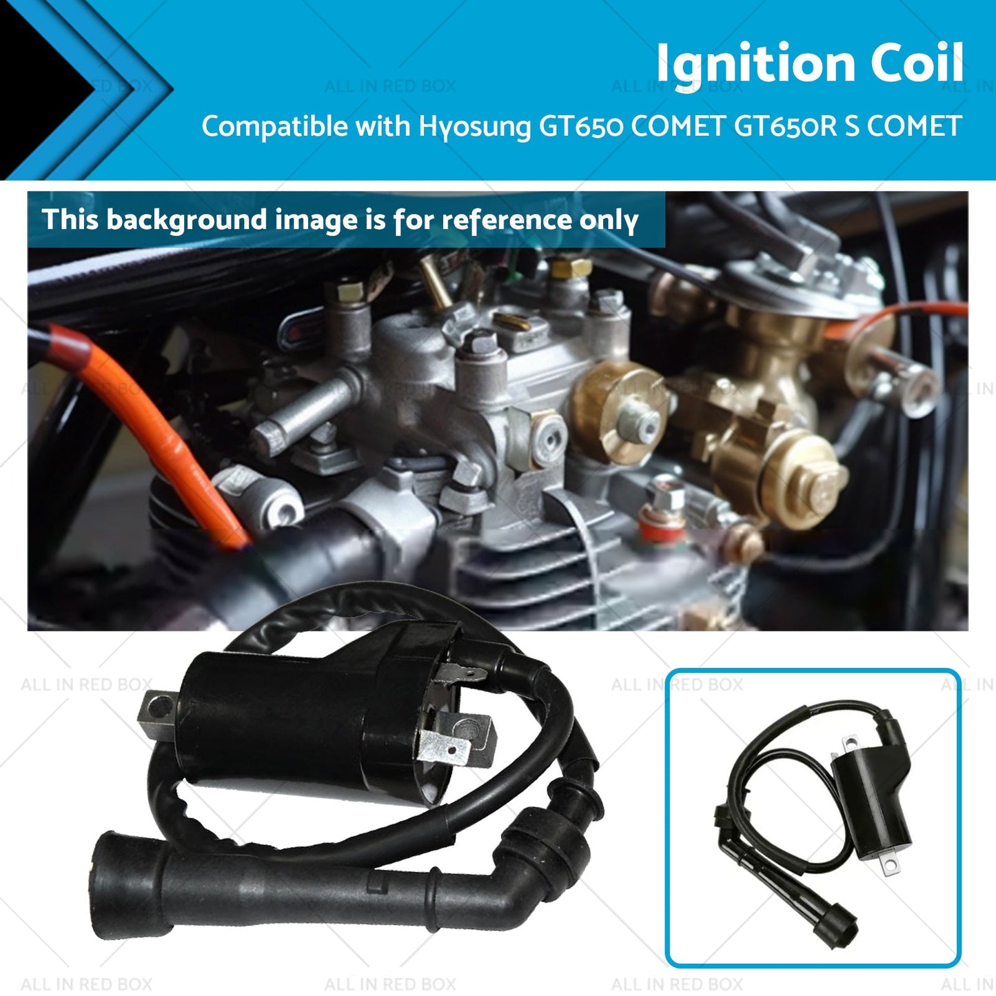 12V Single Lead Ignition Coil Suitable For Hyosung GT650 COMET   GT650R S COMET-0