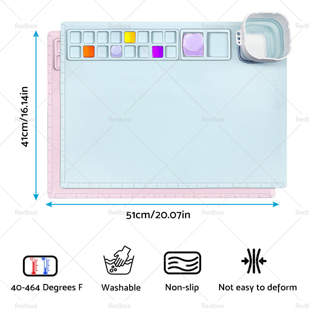 Silicone Art MAT Resin Casting Non Stick Creator Crafts Painting Clay and Play-4