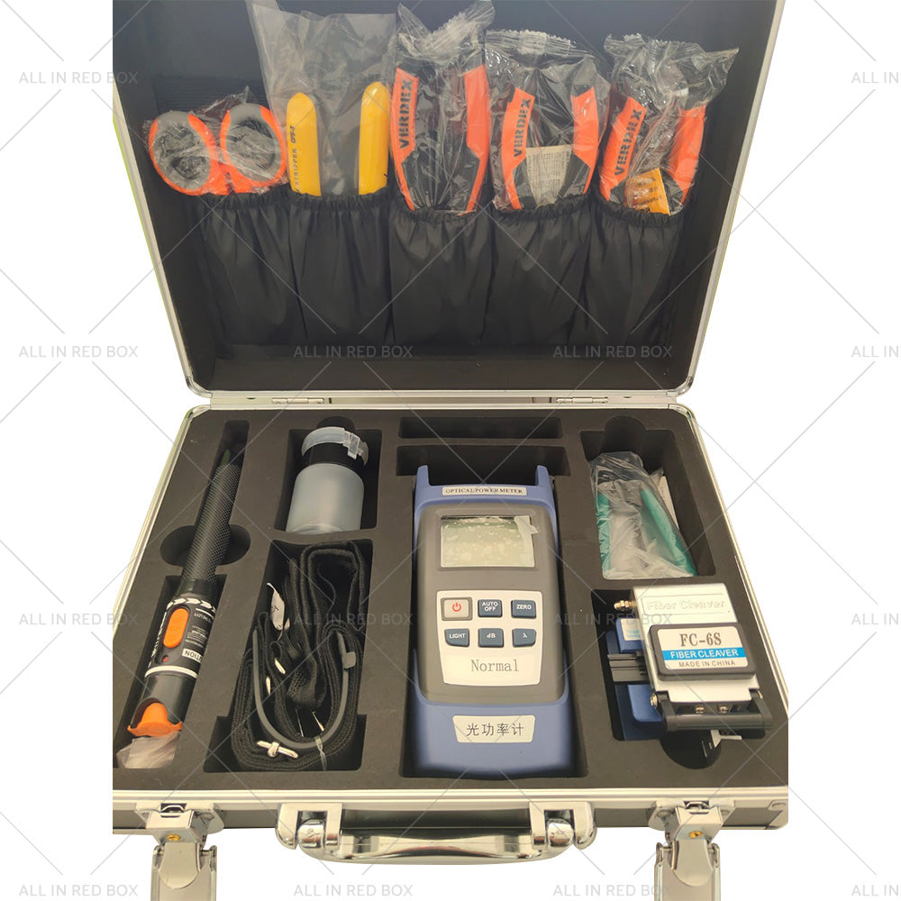 FTTH Fiber Optic Tool Kit with Fiber Cleaver Optical Power Meter FC-6S-2