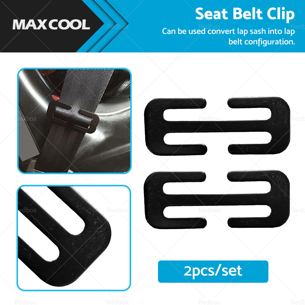 2x Locking Clip Metal Automotive Type Car Safety Seat Belt Steel Adjuster-0