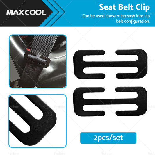 2x Locking Clip Metal Automotive Type Car Safety Seat Belt Steel Adjuster-0