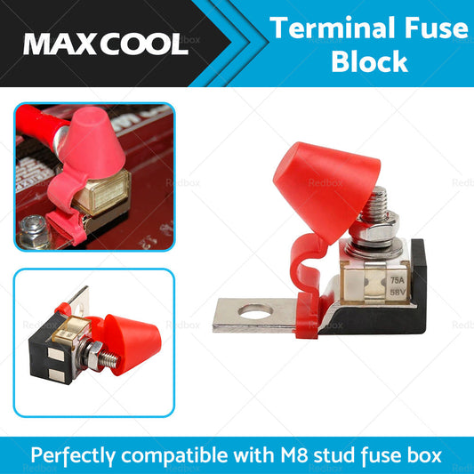 M8 TERMINAL FUSE BLOCK STUD 8mm 75A 58V waterproof fuse box with cooling holes-1
