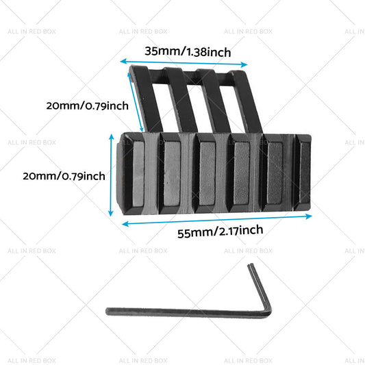 2PCS Low Profile Tactical 45 Degree Offset Angle Mount Picatinny Weaver Rail-1