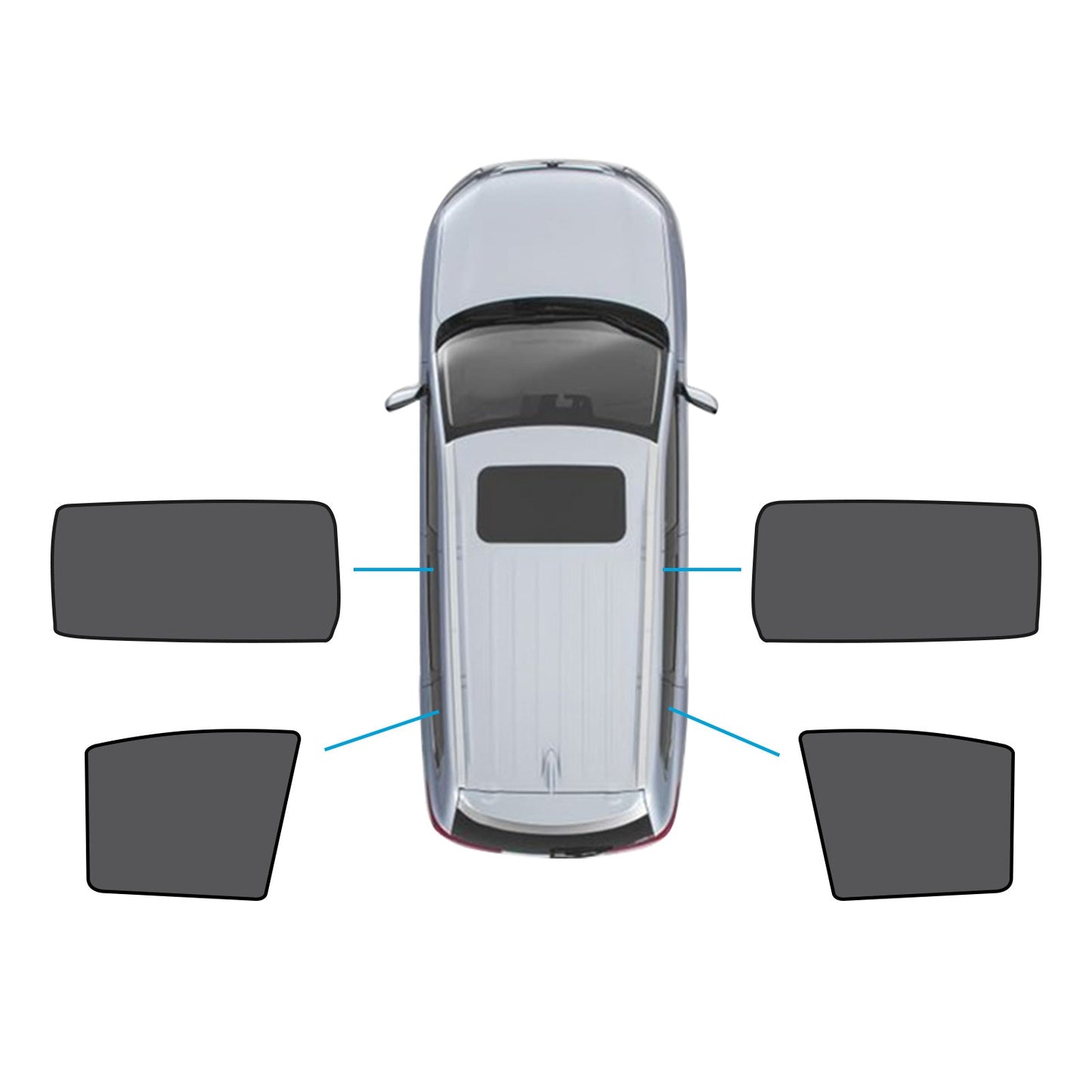 2x Rear Port&Triangular Window Magnetic Mesh Sunshades Suitable for Kia Carnival-0