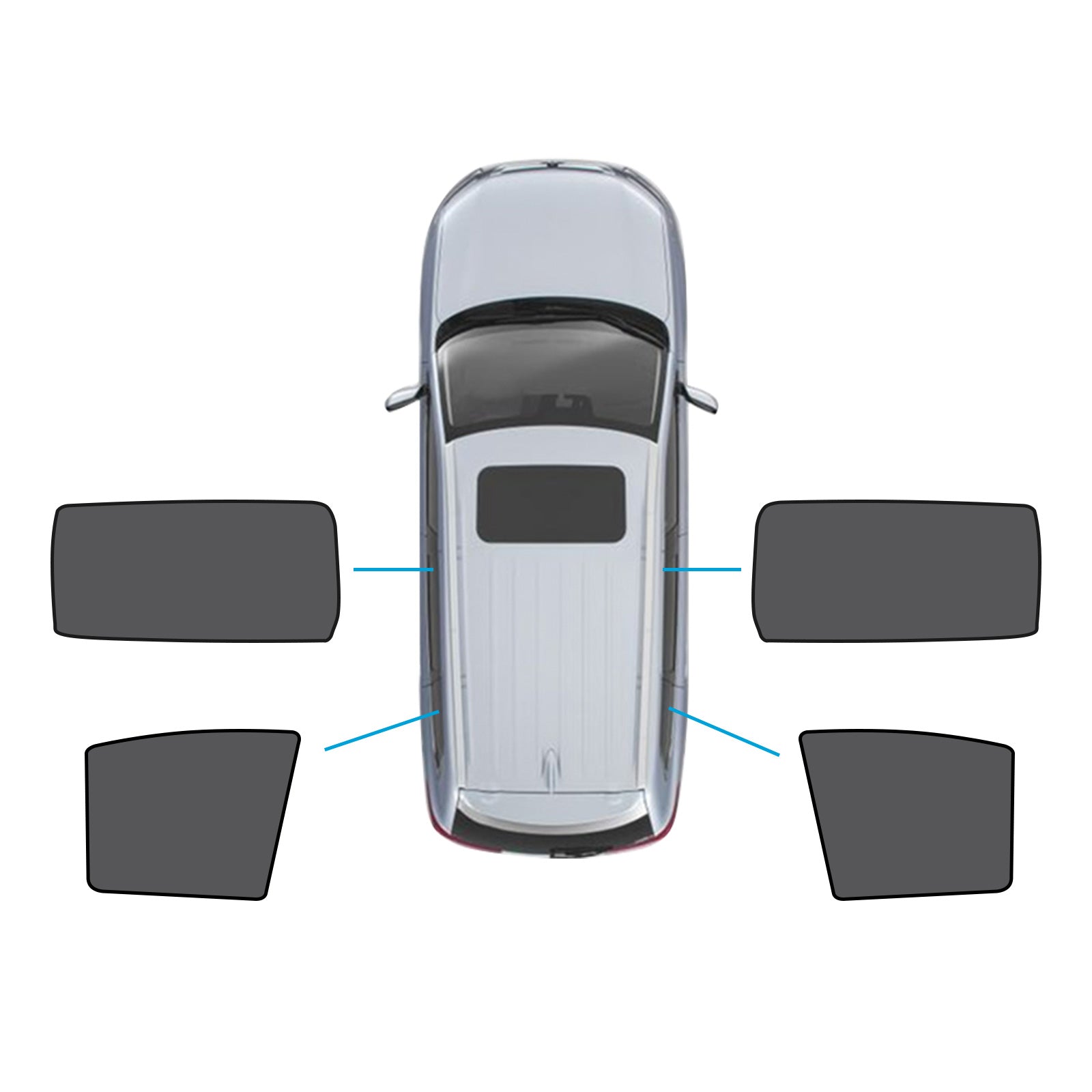 2x Rear Port&Triangular Window Magnetic Mesh Sunshades Suitable for Kia Carnival-0