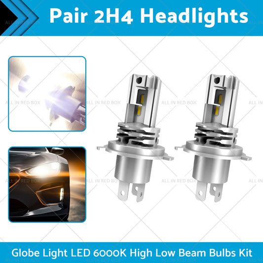 2x H4 Headlights Replacement Globe Light LED 6000K High Low Beam Bulbs Kit-1