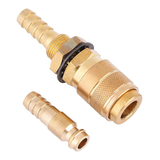 Female Quick Gas Connection with 6mm Barb for Argon and Water Suit Kemppi Unimig-0