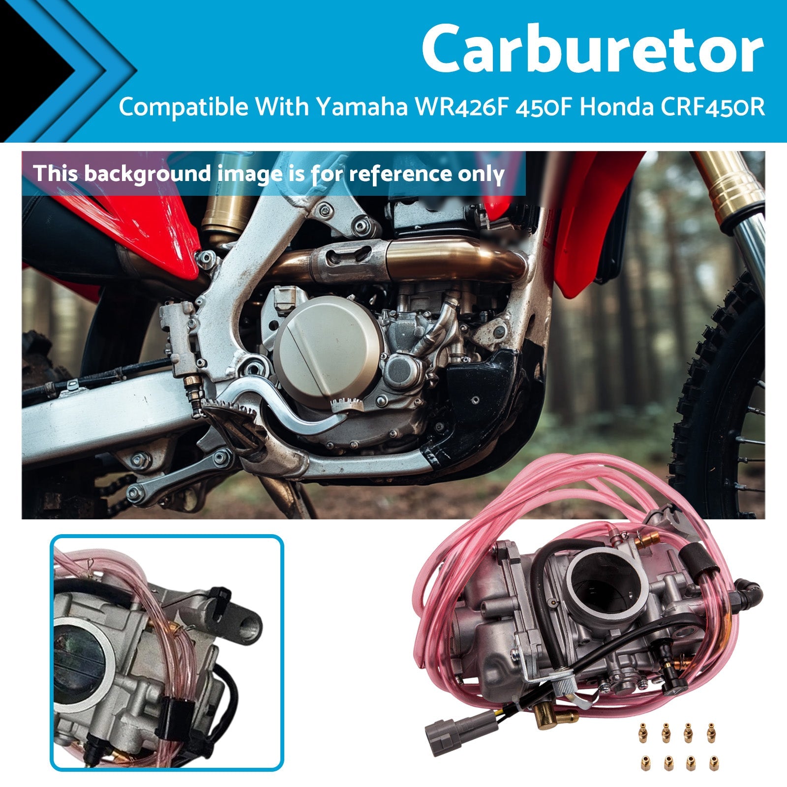 Carburetor Suitable For Yamaha WR400F 426F 450F YZ400F Honda CRF450R CRF450X-0
