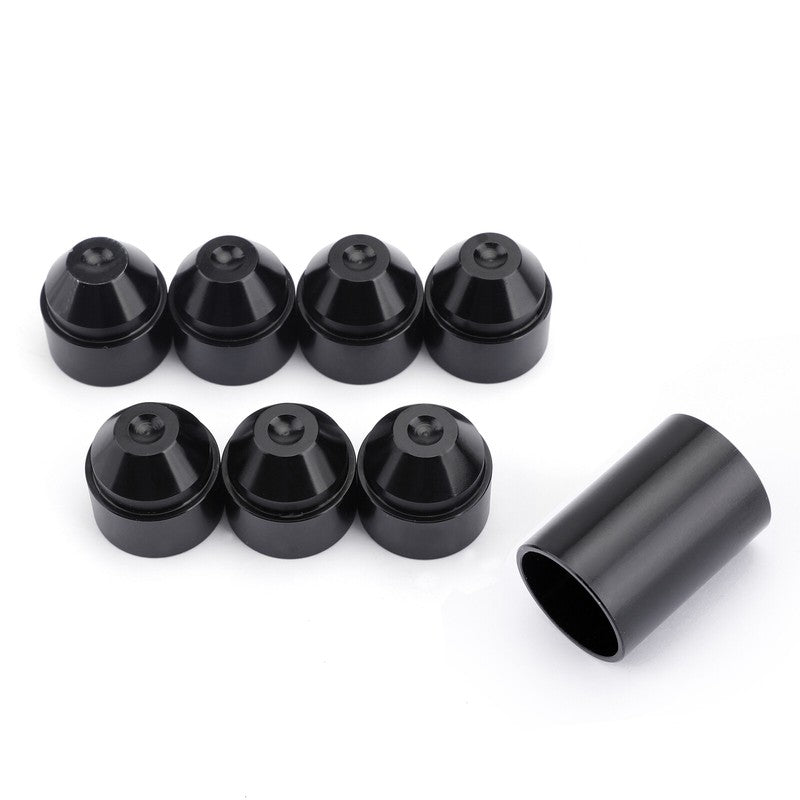 1x6 Aluminum Inline Fuel Filter 1/2-28 Suitable For Universal Car Use Black-1