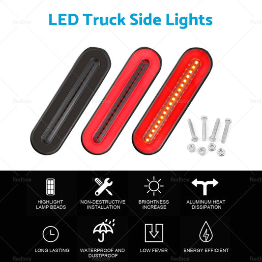 2X Tail Lights 18 LED Stop Flowing Turn Signal Brake Rear Truck Trailer ATV UTV-1