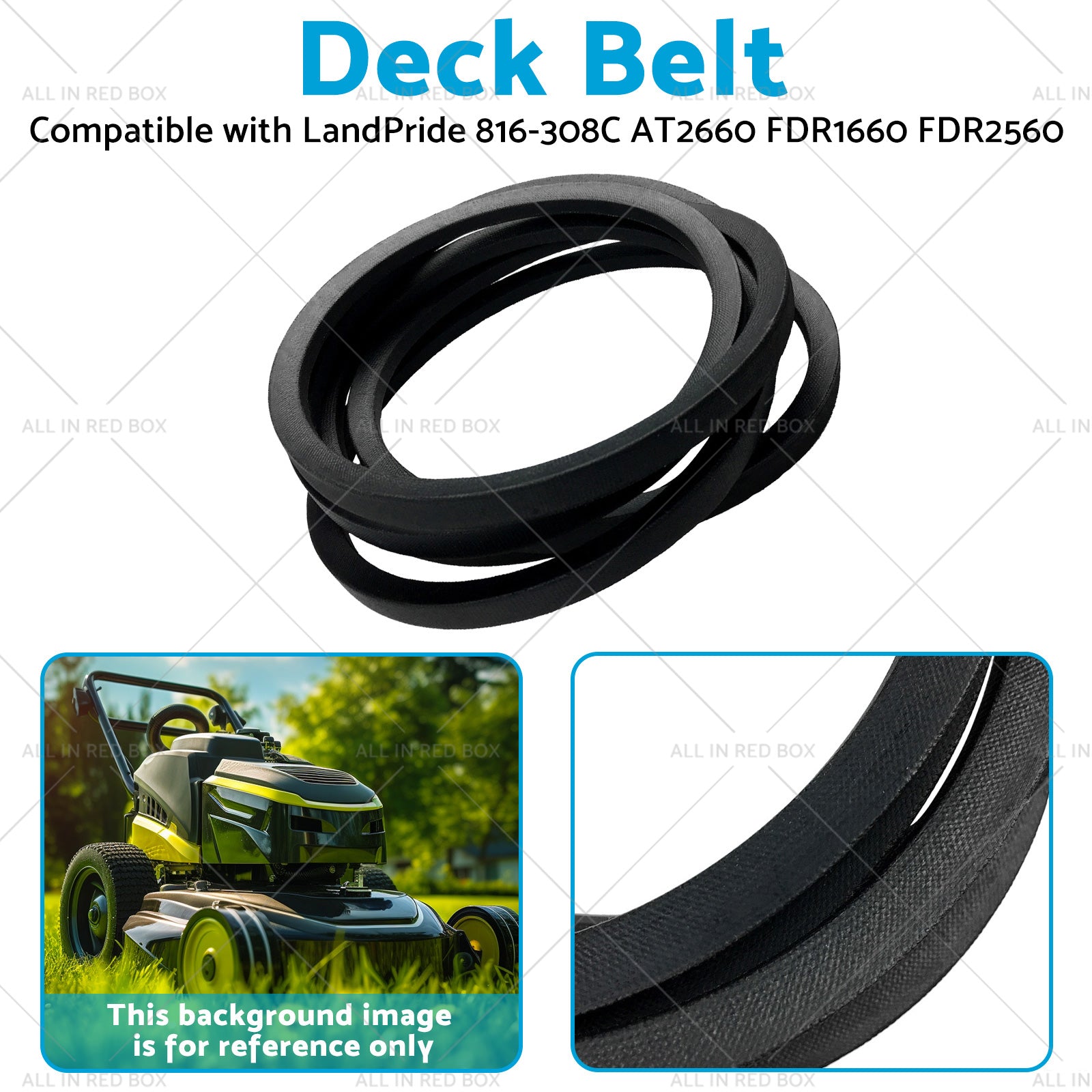 Deck Belt Drive Belt Suitable for LandPride 816-308C FDR1660 FDR2560 AT2660-2
